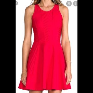 Parker Fay red fit flare dress. NWOT. Size xs.